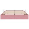 vidaXL Lit de Rangement avec matelas Rose 140 x 190 cm Velours