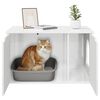 vidaXL Maison pour chat Blanc Brillant 85 x 55 x 50,5 cm