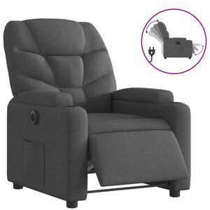 vidaXL Fauteuil inclinable &eacute;lectrique Noir Tissu