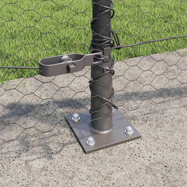 vidaXL Poteau de cl&ocirc;ture. Gris 50 x 0,4 m (maillage de 25 mm)