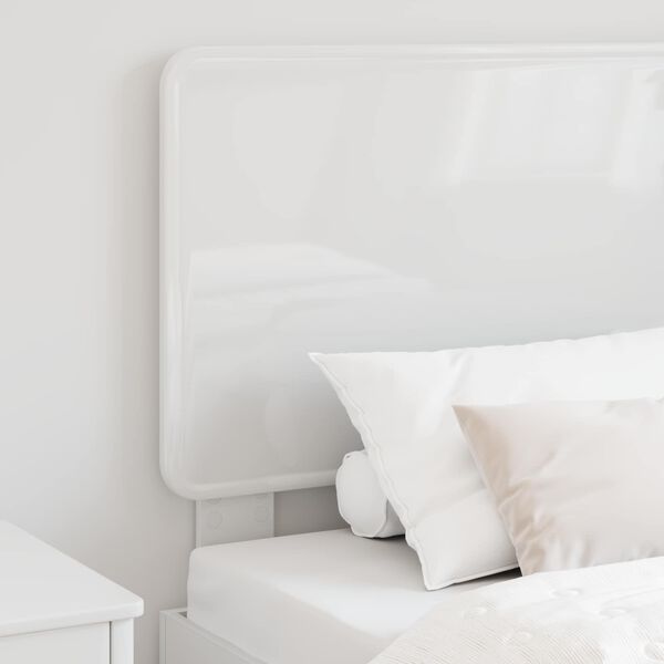 vidaXL T&ecirc;te de lit Blanc Brillant 75 cm Bois d'ing&eacute;nierie