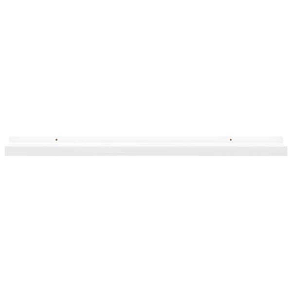 vidaXL &Eacute;tag&egrave;res &agrave; rebord pour cadre photo 2 pcs Blanc 80x9x3 cm MDF