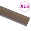 vidaXL Nez de marche forme en L 15 pcs aluminium 100 cm marron
