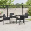 vidaXL Ensemble de salle &agrave; manger pour jardin 5 pcs Noir et gris