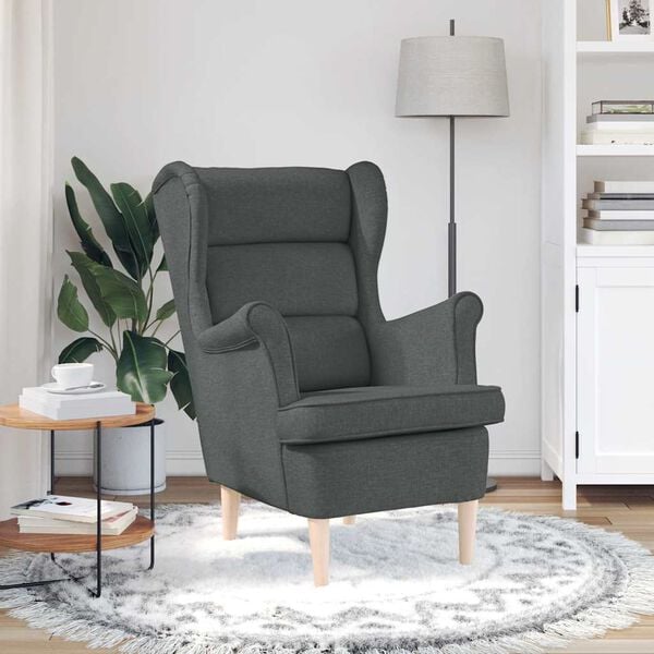 vidaXL Fauteuil gris foncé 74x84x100 cm tissu