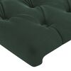 vidaXL T&ecirc;te de lit &agrave; LED Vert fonc&eacute; 180x7x78/88 cm Velours