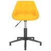 vidaXL Chaise pivotante de salle à manger Jaune moutarde Velours