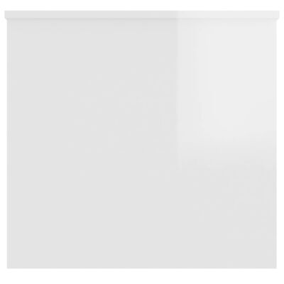 vidaXL Table basse Blanc brillant 102x55,5x52,5 cm Bois d'ingénierie