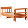 vidaXL Cadre de lit sans matelas cire marron 75x190 cm bois pin massif
