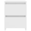 vidaXL Tables de chevet 2 pcs Blanc 30x30x40 cm Bois d'ing&eacute;nierie