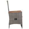 vidaXL Salon de jardin 7 pcs avec coussins R&eacute;sine tress&eacute;e Gris