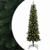 vidaXL Arbre de No&euml;l artificiel slim 120 cm 150 LED Blanc chaud