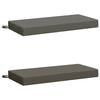 vidaXL Coussins de Banc SOEST 2 pc 100 % polyester Gris 80 x 40 x 8 cm