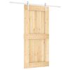 vidaXL Porte coulissante Naturel et Blanc 95 x 210 cm