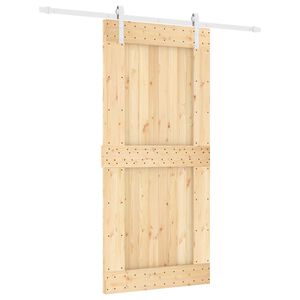 vidaXL Porte coulissante Naturel et Blanc 95 x 210 cm