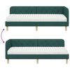 vidaXL Cadre de lit d'angle avec matelas Vert fonc&eacute; 80 x 200 cm tissu