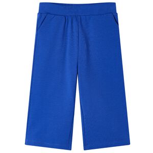 Pantalon &agrave; jambes larges pour enfants bleu cobalt 104