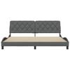 vidaXL Cadre de lit sans matelas gris fonc&eacute; 200x200 cm tissu