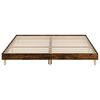 vidaXL Cadre de lit sans matelas chêne fumé 140x200 cm bois ingénierie