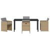 vidaXL Ensemble de salle &agrave; manger pour jardin 5 pcs Beige polyrotin