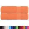 vidaXL Essuie-mains 2 pcs orange 50x100 cm 360 g/m&sup2; 100% coton