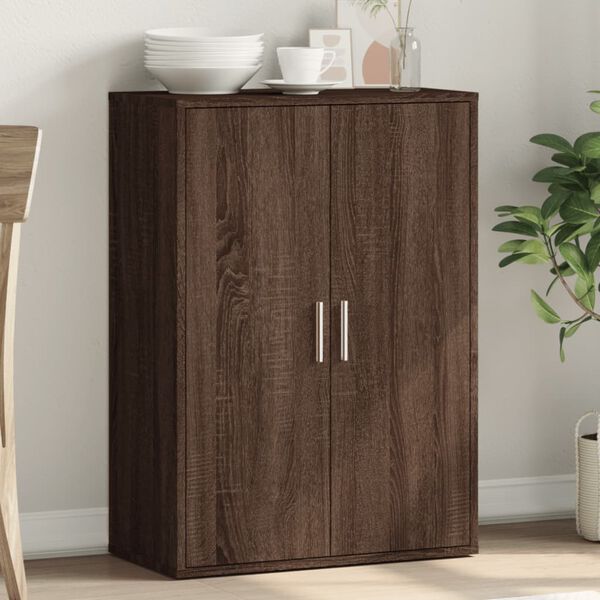 vidaXL Buffet ch&ecirc;ne marron 60x31x84 cm bois d'ing&eacute;nierie