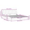 vidaXL Cadre de lit sans matelas Hanko gris fonc&eacute; 180x200 cm tissu