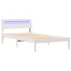 vidaXL Cadre de lit avec t&ecirc;te de lit Blanc 90 x 200 cm Pin massif