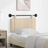 vidaXL T&ecirc;te de lit suspendue Montage mural Cr&egrave;me 90 x 55 x 5 cm tissu