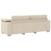 vidaXL Canapé 3 pcs Taupe Tissu en lin mélangé