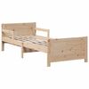 vidaXL Cadre de lit avec matelas Marron 80 x 200 cm Bois de pin massif