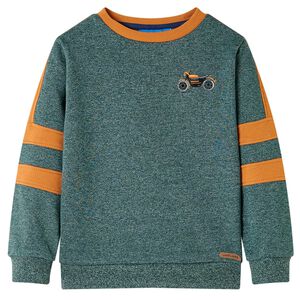 vidaXL Sweatshirt pour enfants m&eacute;lange vert fonc&eacute; 92