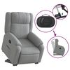 vidaXL Fauteuil inclinable Gris clair Tissu