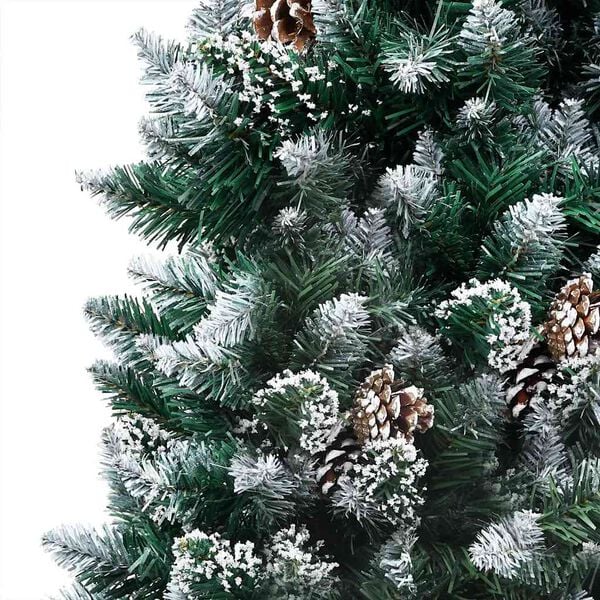 vidaXL Arbre de No&euml;l artificiel avec LED/boules pommes de pin 180cm