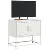 vidaXL Meuble TV blanc 68,5x39x60,5 cm acier