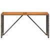 vidaXL Table de jardin Gris 80 x 40 x 40 cm Acier et Rattan Poly
