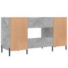 vidaXL Bureau gris b&eacute;ton 140x50x75 cm bois d'ing&eacute;nierie