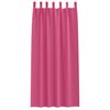 vidaXL Rideaux occultants avec anneaux 2 pcs Rose vif 225 x 140 cm