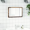 vidaXL Miroir de salle de bain avec lumi&egrave;re LED vieux bois 60x8,5x38cm