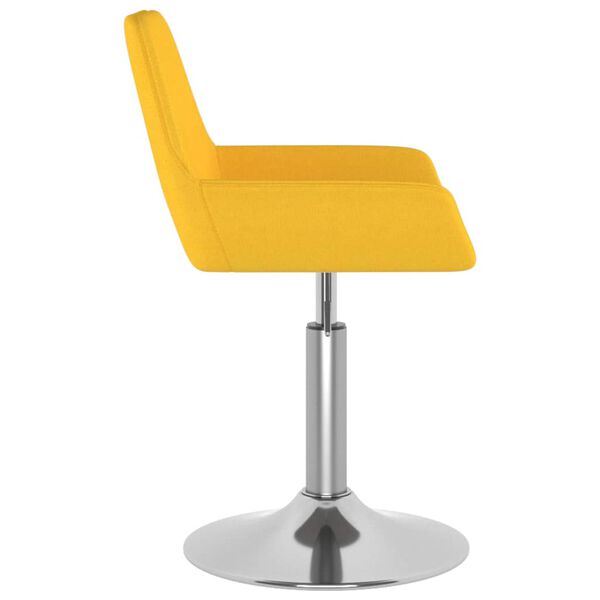 vidaXL Tabouret de bar Jaune moutarde Tissu