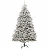 vidaXL Sapin de No&euml;l artificiel Vert et blanc 300 cm PVC et m&eacute;tal