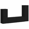 vidaXL Ensemble meuble TV 4 pc Noir Bois d'ing&eacute;nierie