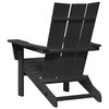 vidaXL Chaise de jardin 2 pcs Noir 80.5 x 74.5 x 92 cm Poly&eacute;thyl&egrave;ne