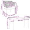 vidaXL Ensemble &agrave; manger jardin coussins 5 pcs gris poly rotin verre