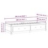 vidaXL Lit de jour sans matelas marron miel 90x200 cm bois pin massif