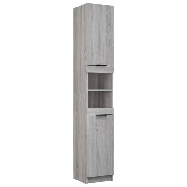vidaXL Armoire de bain Sonoma gris 32x34x188,5 cm Bois d'ingénierie