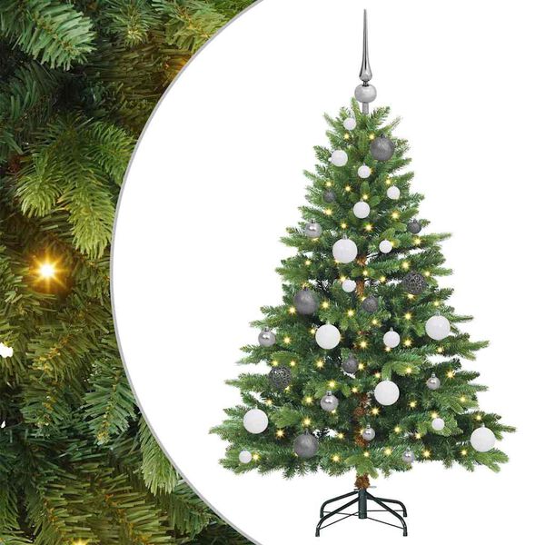 vidaXL Sapin de No&euml;l artificiel avec 150 LED Vert 120 cm PE et PVC
