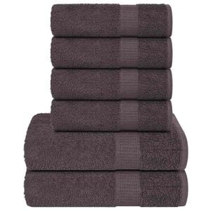 vidaXL Ensemble de serviettes FROGN 6 pcs anthracite 360 g/m²