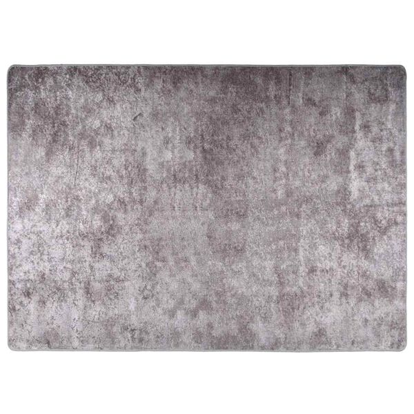 vidaXL Tapis lavable gris 150x230 cm antidérapant