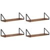 vidaXL &Eacute;tag&egrave;res Murales 4 pc Bois ancien 50 x 16 x 15,5 cm